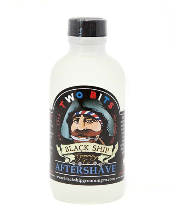 BLACK SHIP GROOMING CO TWO BITS AFTERSHAVE 4 OZ