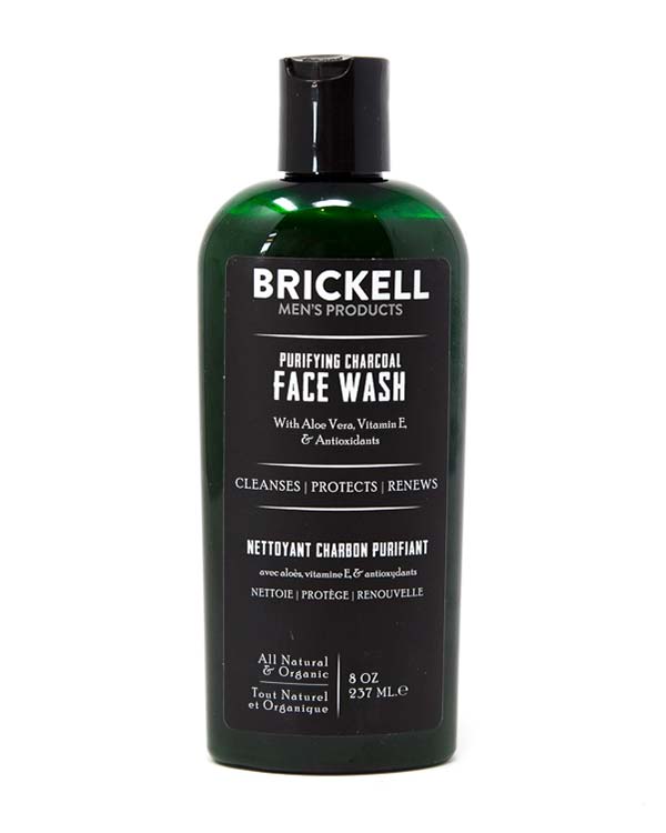 BRICKELL PURIFYING CHARCOAL FACE WASH FOR MEN 8 OZ