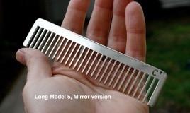 CHICAGO COMB CO MODEL NO. 5 MIRROR, STAINLESS STEEL COMB