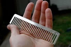 CHICAGO COMB CO MODEL NO. 5 MATTE, STAINLESS STEEL COMB