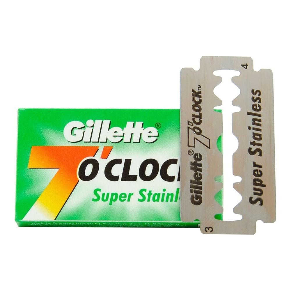 GILLETTE 7 O'CLOCK SUPER STAINLESS BLADES 5 PACK