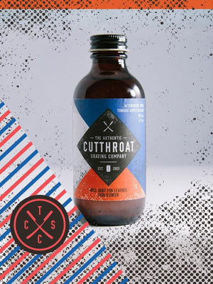 CUTTHROAT SHAVING CO HELL BENT FOR LEATHER AFTERSHAVE 4 FL OZ