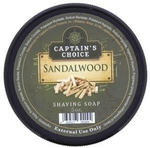 CAPTAIN'S CHOICE SANDALWOOD SHAVING SOAP 5 OZ