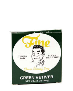 FINE GREEN VETIVER CLASSIC SHAVING SOAP 3.5 OZ
