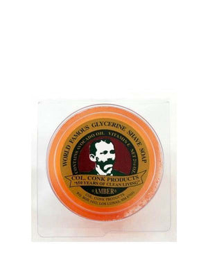 COL CONK WORLD FAMOUS GLYCERIN AMBER SHAVE SOAP 2.25 OZ