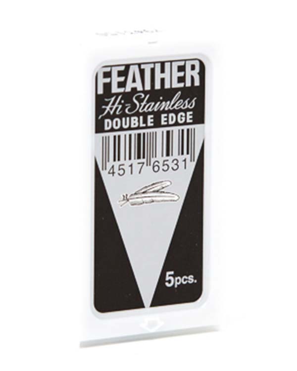 FEATHER HI STAINLESS DOUBLE EDGE BLADES 5 PACK