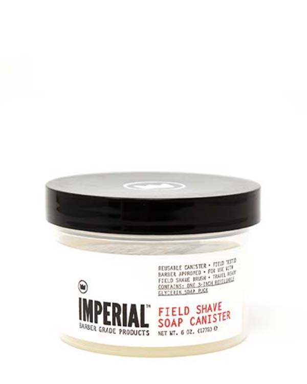 IMPERIAL BARBER FIELD SHAVE SOAP CANISTER 6 OZ