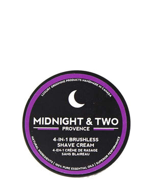 MIDNIGHT & TWO PROVENCE 4-IN-1 BRUSHLESS SHAVE CREAM 4 OZ