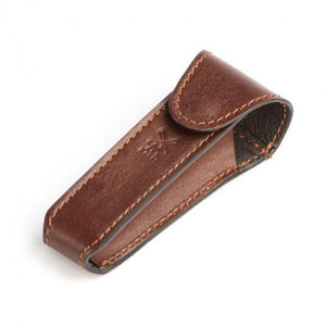 MUHLE BROWN LEATHER TRAVEL RAZOR POUCH