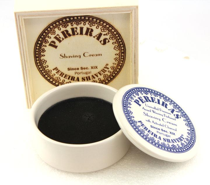 PEREIRA SHAVERY ACTIVATED CHARCOAL SHAVING SOAP IN CERAMIC 100gr