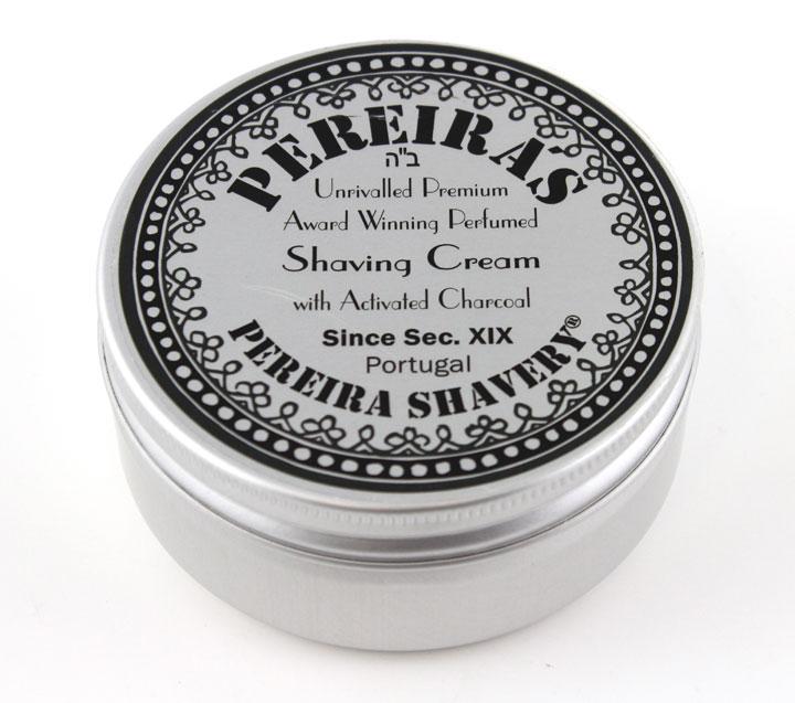 PEREIRA SHAVERY ACTIVATED CHARCOAL SHAVING SOAP IN TIN 100gr