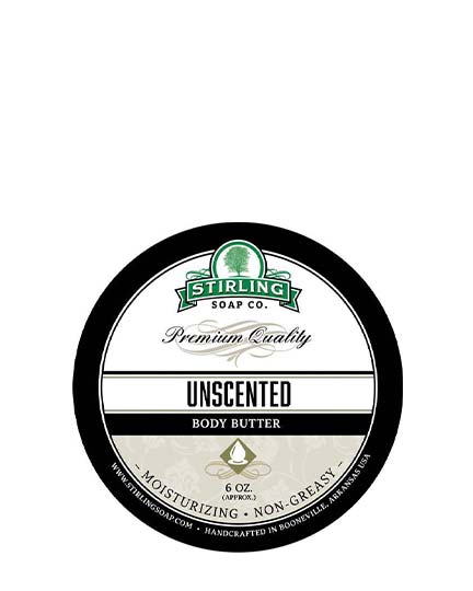 STIRLING SOAP CO UNSCENTED BODY BUTTER 6 OZ
