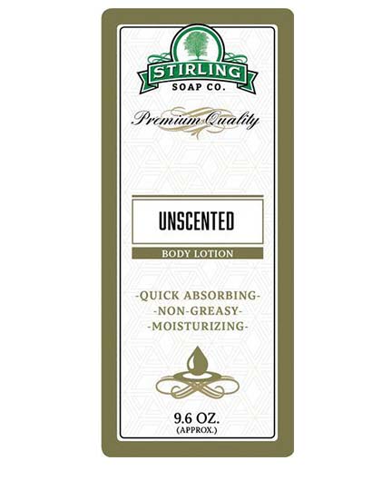 STIRLING SOAP CO UNSCENTED BODY LOTION 9.6 OZ