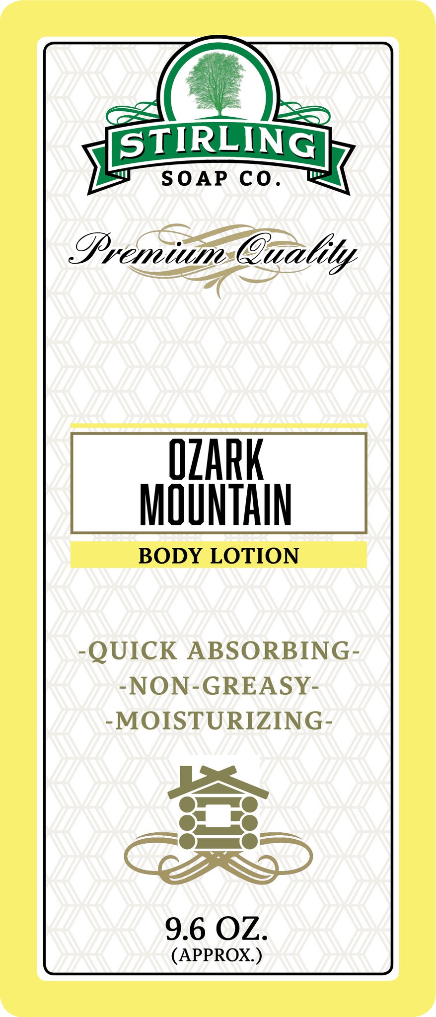 STIRLING SOAP CO OZARK MOUNTAIN BODY LOTION 9.6 OZ