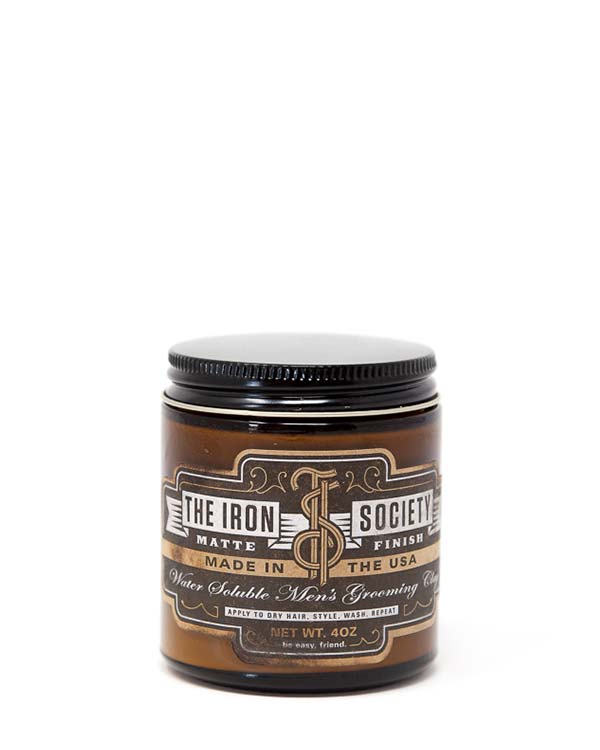 THE IRON SOCIETY WATER SOLUBLE MEN'S GROOMING CLAY 4 OZ