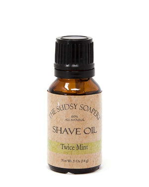 THE SUDSY SOAPERY TWICE MINT SHAVE OIL .5 FL OZ