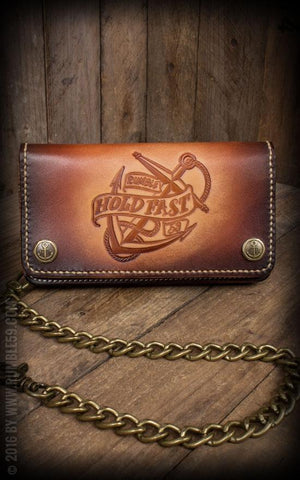 RUMBLE 59 HANDMADE LEATHER WALLET ANCHOR DESIGN
