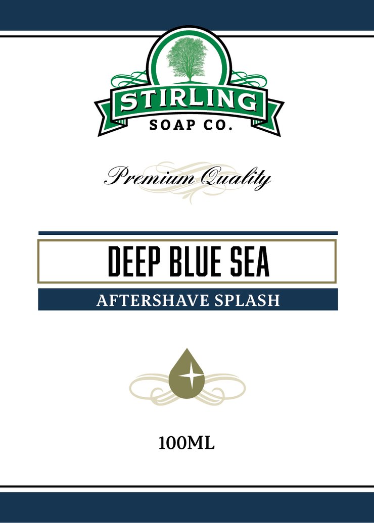STIRLING SOAP CO DEEP BLUE SEA AFTERSHAVE SPLASH 100ml