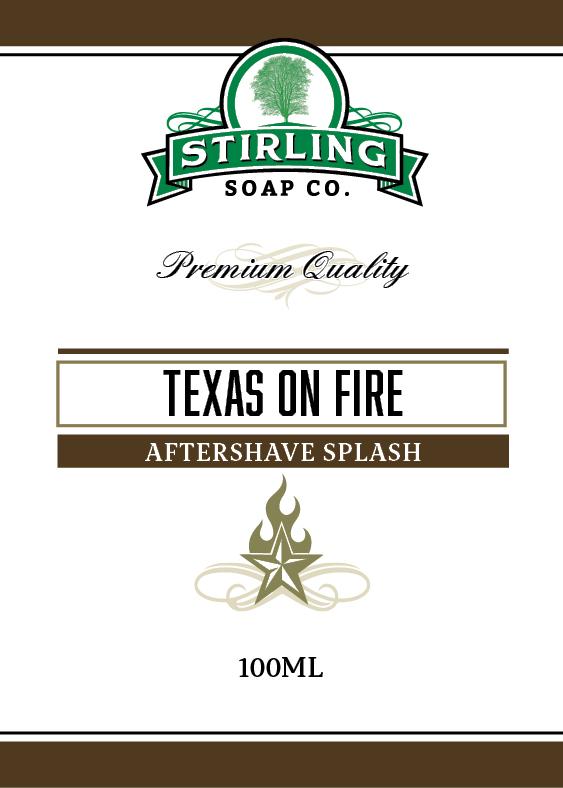 STIRLING SOAP CO TEXAS ON FIRE AFTERSHAVE SPLASH 100ml
